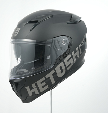 Шлем интеграл HETOSHI FF938 MATTE BLACK double visor Цв.Черно-серый р.M