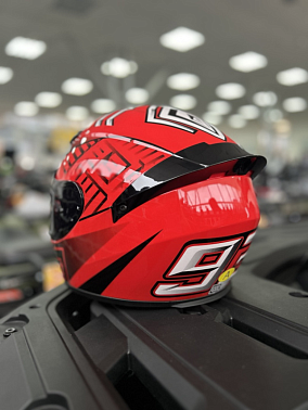 Шлем интеграл HETOSHI XD1-95 цв. Красный  глянцевый  р. XL