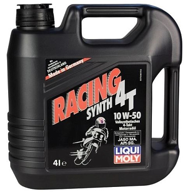 Масло LiquiMoly Racing Synth 4T 10W-50 (синтетическое) API-SL, JASO MA-2 (4л.)