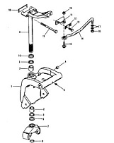 Поворотный кронштейн (длинный вал-S/N-0C160936  и выше) 2-х тактного ПЛМ MERCURY 50EO Серийный номер от 0A721308 и выше