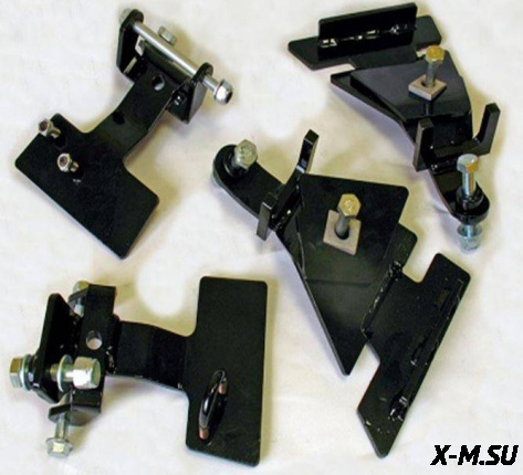 Комплект кронштейнов крепления гусениц для ATV №8 (Guepard 1.0), черный муар