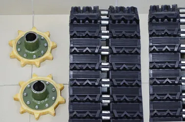 КОМПЛЕКТ РЕЗИНОВЫХ ГУСЕНИЦ КОЙРА (ПР-ВО COMPOSIT) С ПРИВОДНЫМИ БАРАБАНАМИ