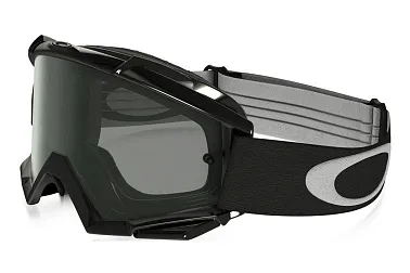 Очки для мотокросса детские OAKLEY O-Frame XS Solid черные глянцевые / светло-серая (01-630)